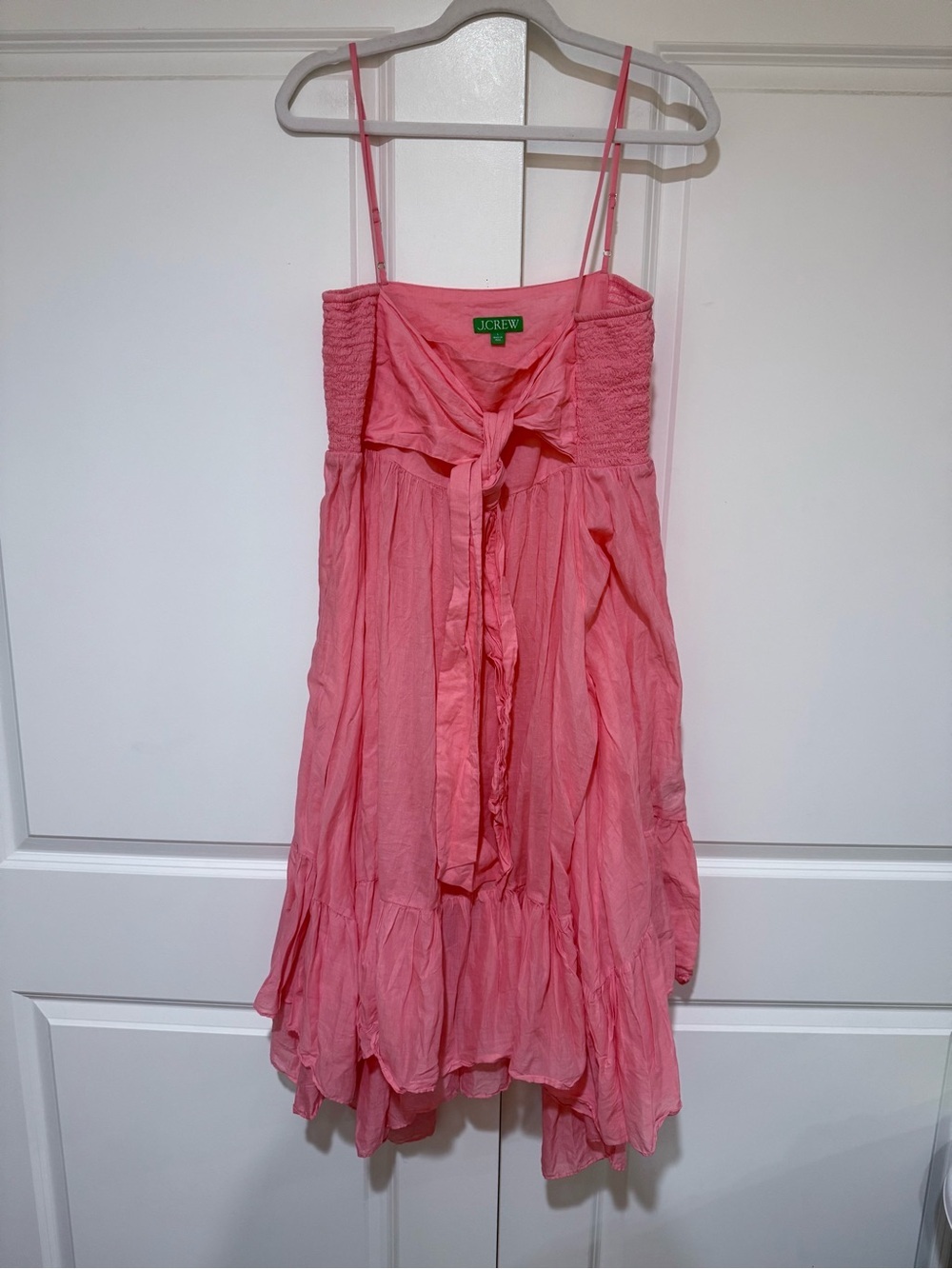 J.Crew NWOT Pink Bow Front Beach Dress in 💯% Cotton